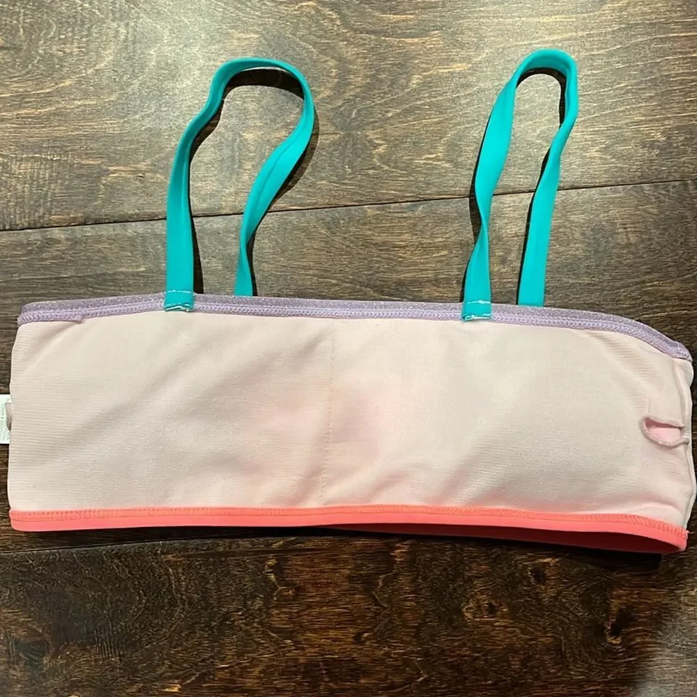 Beach Lingo colorblocked bikini top size 14